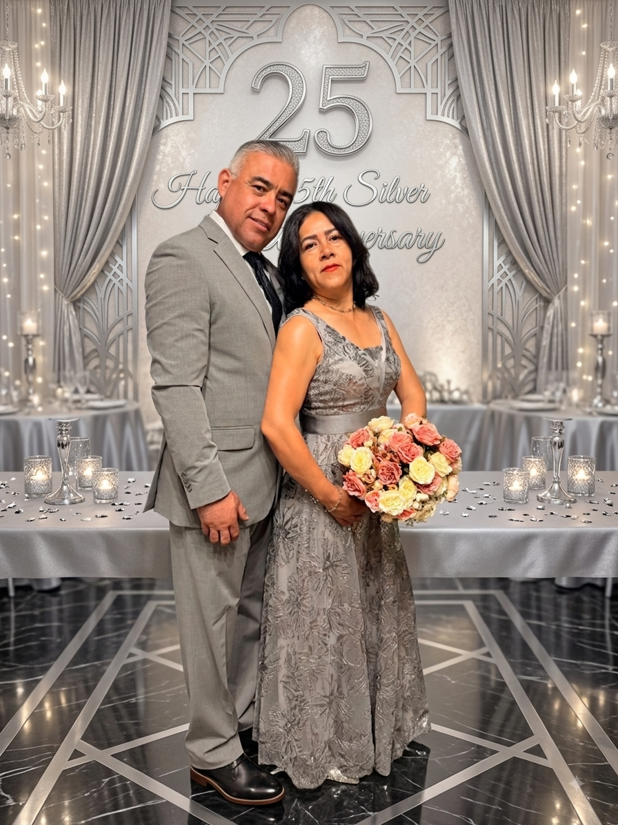 Daniel y Belinda en su celebración de 25 aniversario